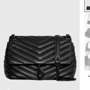 Rebecca Minkoff Quilted Chevron Crossbody Bag - Black